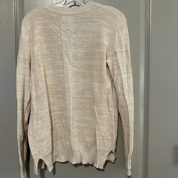 Women's Cream Cardigan Sweater Faded Glory Medium Cozy Fall Minimal Womens - Picture 3 of 3